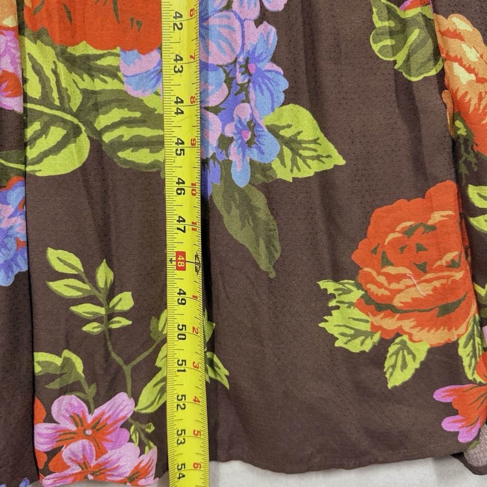 Anthropologie Dress Womens XS The Piper Bandeau Maxi Dress Brown Floral Cutout - Picture 10 of 12